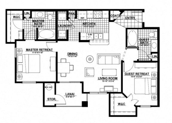 SeaPines Floor Plan at Courtney Bend, Hardeeville, SC, 29927
