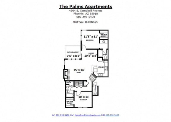 2 bed 2 bath with balcony 1042 sqft