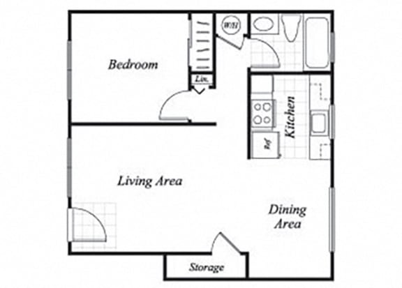 Floor Plan  A1 floorplan at Trestles Apartments in San Jose, CA