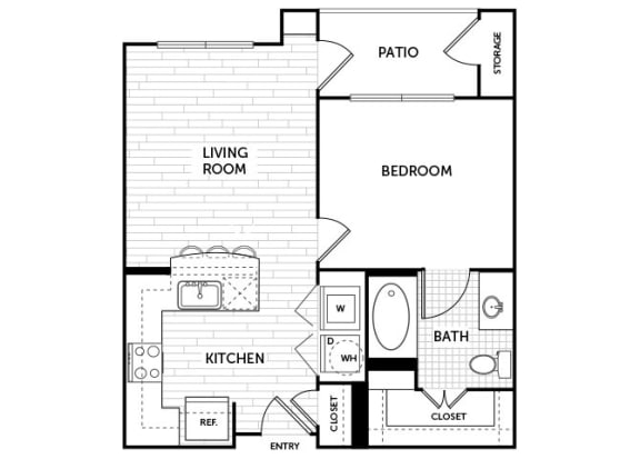 A1 Everlee 2D 1 bedroom floor plan