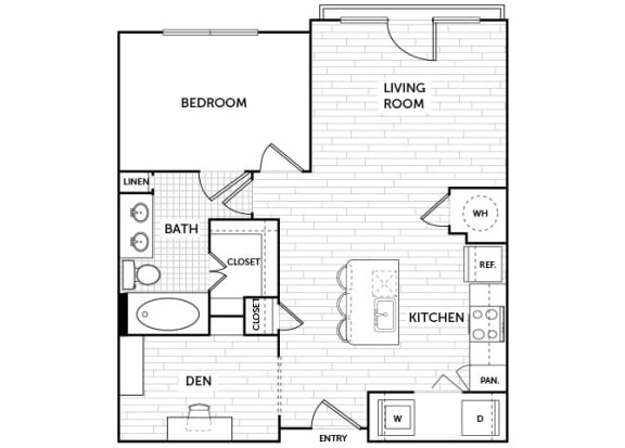 A4 Everlee 2D 1 bedroom floor plan