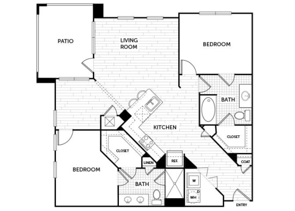 B2 Everlee 2D 2 bedroom floor plan