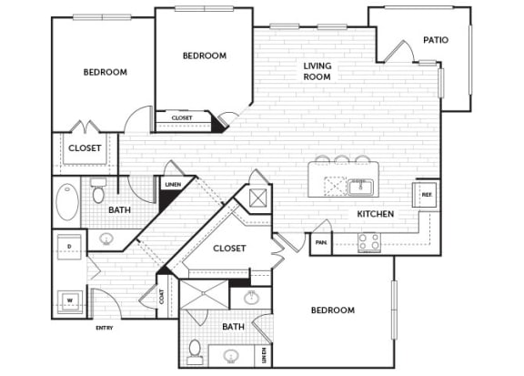 C1 Everlee 2D 3 bedroom floor plan