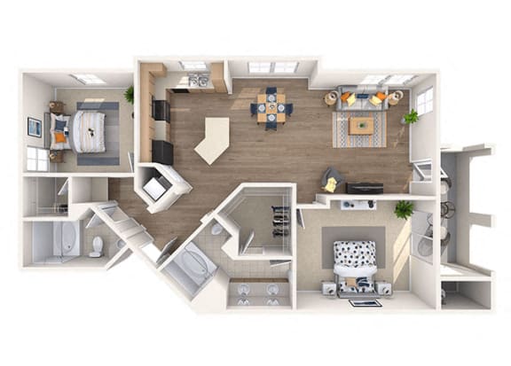 Mantle Floor Plan Mantle Floor Plan at Residences at Stadium Village, Surprise, 85374