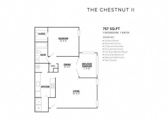 The Chestnut II FloorPlan at Rosemont Vinings Ridge, Atlanta, GA