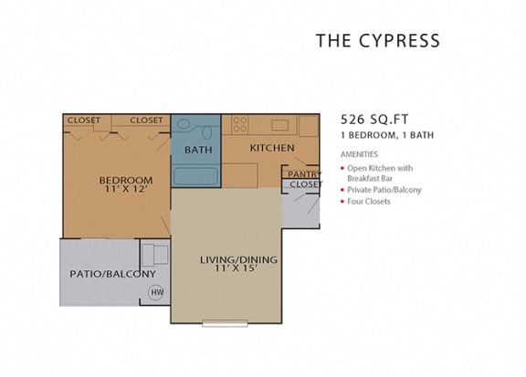 The Cypress FloorPlan at Rosemont Vinings Ridge, Atlanta, 30339