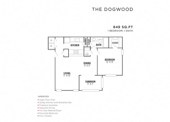 The Dogwood FloorPlan at Rosemont Vinings Ridge, Georgia