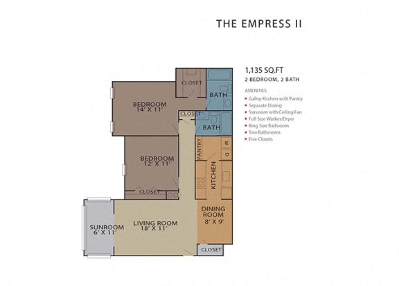 The Empress II FloorPlan at Rosemont Vinings Ridge, Atlanta, GA