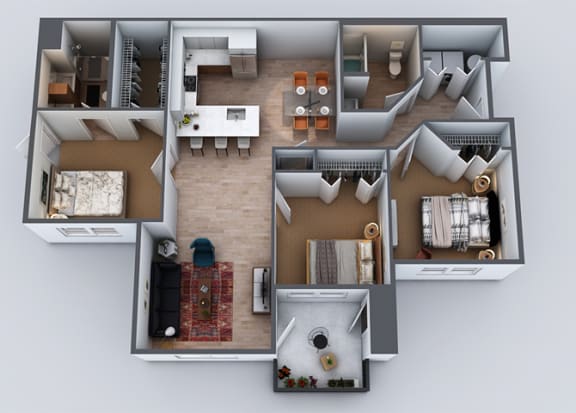 Floor Plan  3 br, 2 ba, 1241 sq. ft.