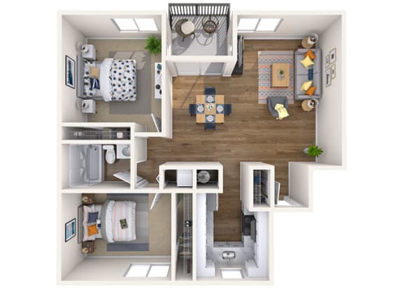 Willow Floor Plan at Reedhouse Apartments, Boise, ID, 83706
