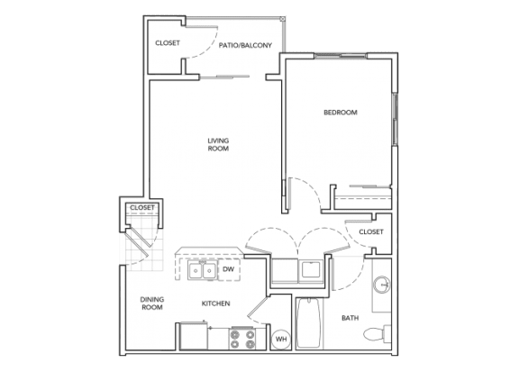 Floor Plan  1x1 Floor Plans available at Gateway by Vintage | Spanaway, WA