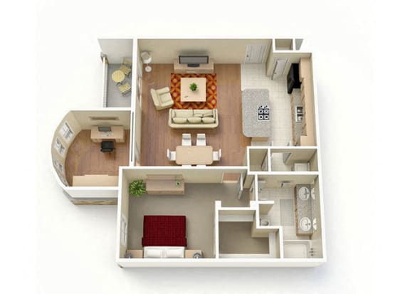 One Bedroom One Bathroom with Study One Bedroom One Bathroom with Study