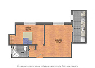 The Metropolitan Tier 02: 1 Bedroom Floor Plan