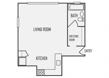A2 floor plan for The KC High Line Apartments in Kansas City, MO