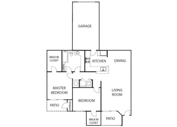 Camelia | 2 Bedroom - 1 Bath | 1,113 sqft. Camelia 2 bedroom 1 bath bay club apartment homes Jacksonville florida