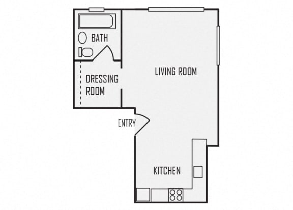 A1 floor plan for The KC High Line Apartments in Kansas City, MO