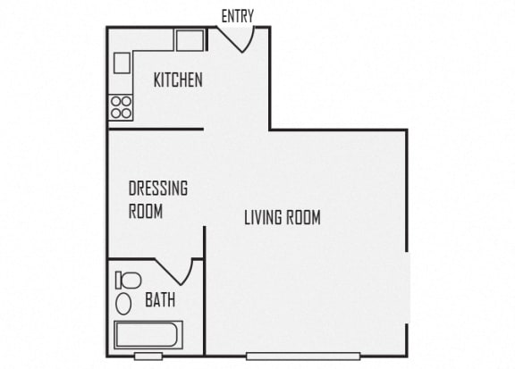 A3 floor plan for The KC High Line Apartments in Kansas City, MO