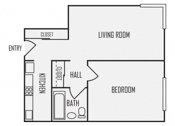 A4 floor plan for The KC High Line Apartments in Kansas City, MO