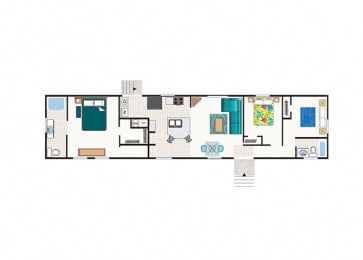 Solitaire Island 3 Bed 2 Bath Floor Plan at Maple Grove Rental Home Community in Lincoln, NE