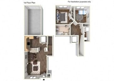 Floor Plan  RiverWatch Apartments Gunpowder 2 Bedroom Floor Plan
