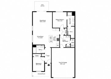 Two Bedroom Ranch at Townhomes at Pleasant Meadows, Lancaster, 14086