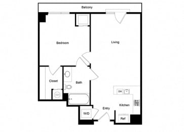 1x1 A03-1 Floor Plan