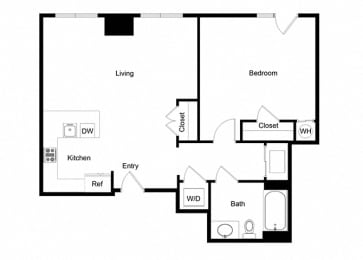 1x1 A09-1 Floor Plan