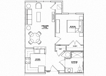 Southern Pines II Unit 1A-HC Floor Plan Diagram