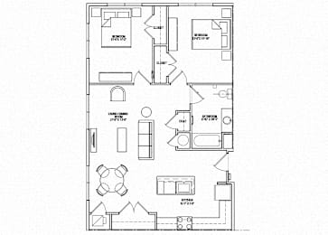 Southern Pines II Unit 2A Floor Plan Diagram