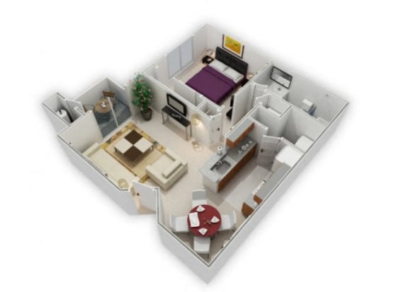 1 Bedroom floor plan Apartments For Rent in Richmond CA 94806