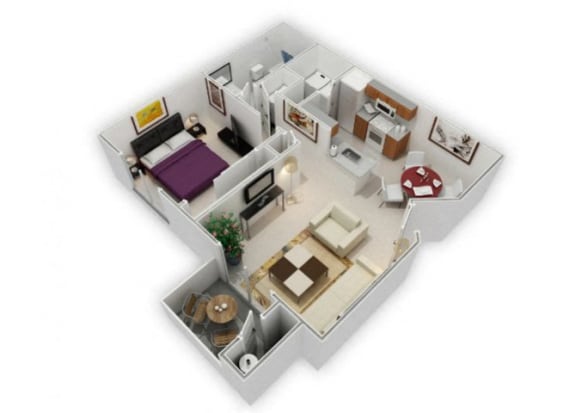 1x1 Bedroom floor plan Apartments For Rent in Richmond CA 94806