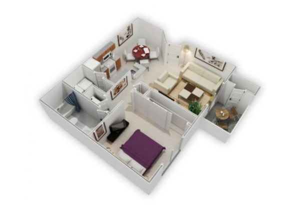 1x1 Bedroom  floor plan Apartments For Rent in Richmond CA 94806