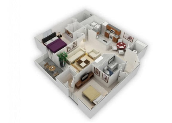 2 Bedroom floor plan Apartments For Rent in Richmond CA 94806