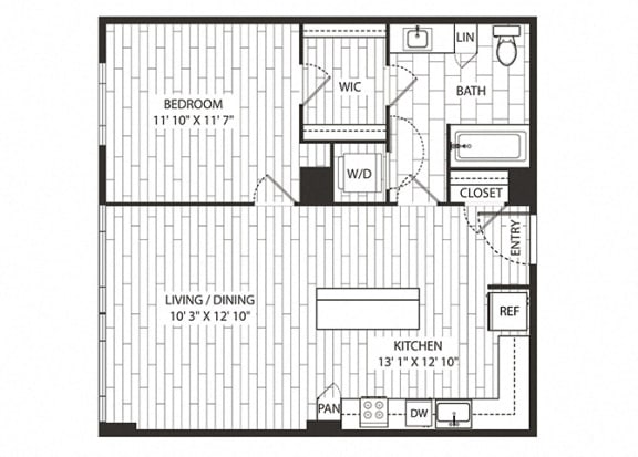 Floor Plan  Douglass Floor Plan at The Sur, Arlington, VA, 22202