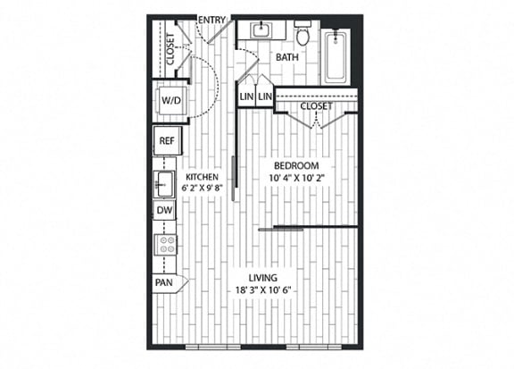 Fir Floor Plan at The Sur, Arlington, 22202