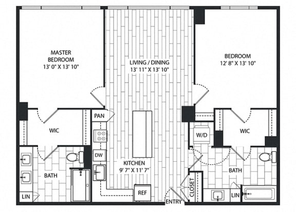 Knobcone Floor Plan at The Sur, Arlington, 22202