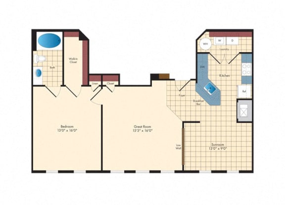 one bedroom apartments in Laurel