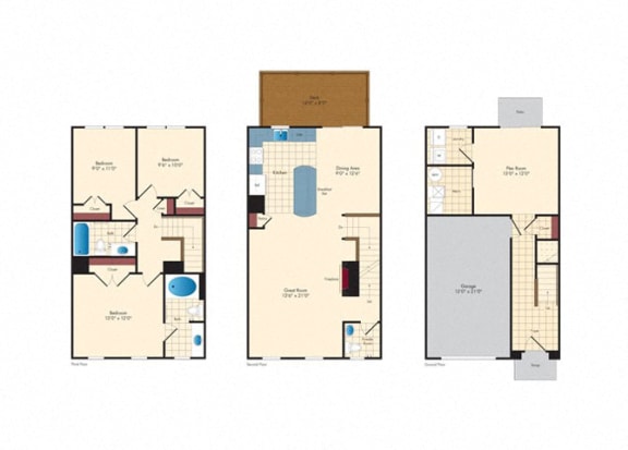 3 bed 2 bath apartments in Laurel