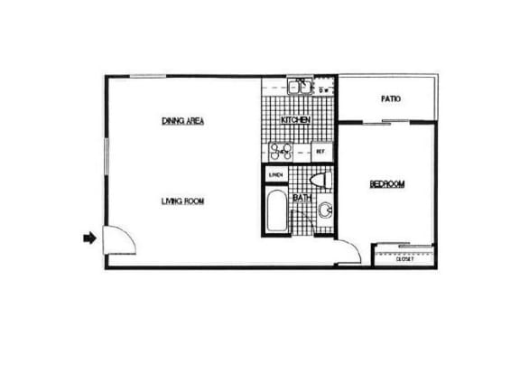 the One Bedroom floor plan Vista Ca Apartments For Rent l Taylor Brooke