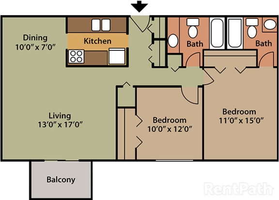 2 Bed 2 Bath West Phase at Candlewyck Apartments, Michigan, 49001 2 Bed 2 Bath West Phase at Candlewyck Apartments, Michigan, 49001