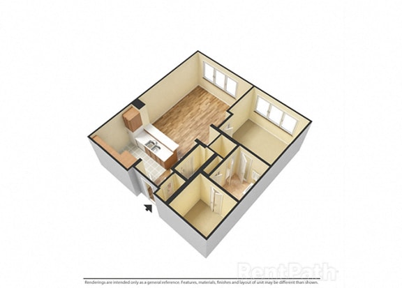 Floor Plan a Studio Apartment by the Porter Brewers Hill_baltimore_md