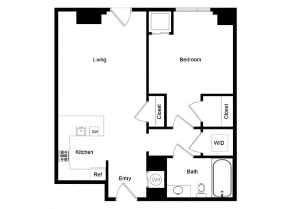 1x1 A02-1 Floor Plan