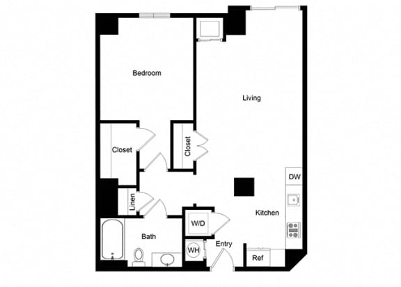 1x1 A06B-1 Floor Plan