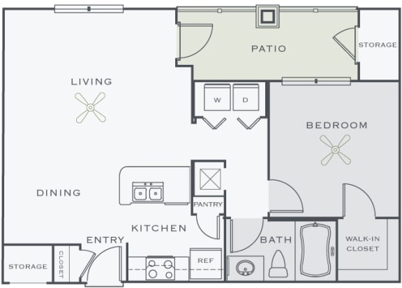 Corbin Greens Apartments - A2 - 1 bedroom and 1 bath