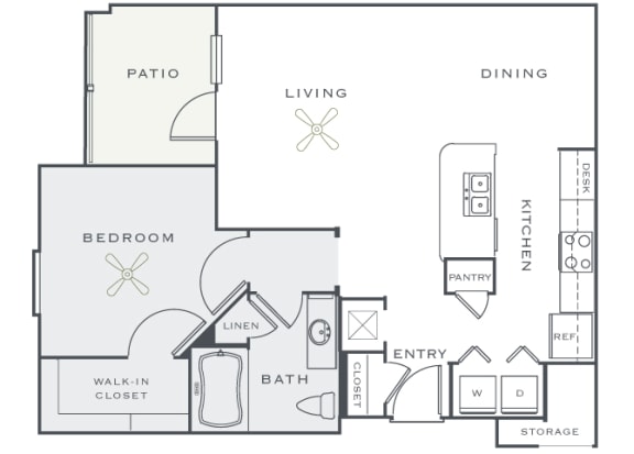 Corbin Greens Apartments - A3 - 1 bedroom and 1 bath
