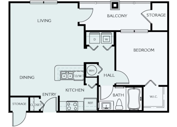 Delano at Cypress Creek - A2 (Alden) - 1 bedroom and 1 bath