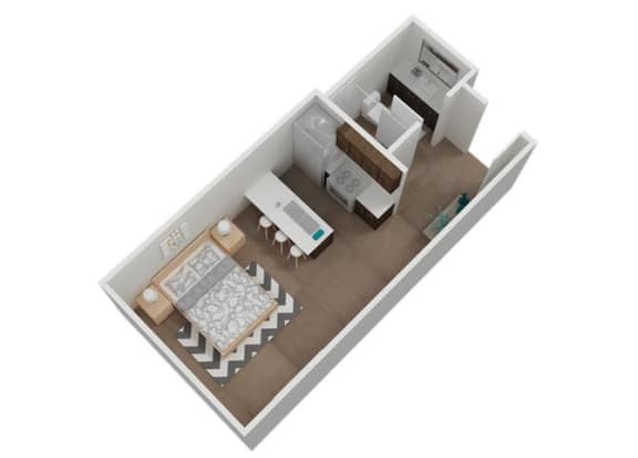 Floor Plan  The Studio floor plan. l Square One Apartments in Sparks NV