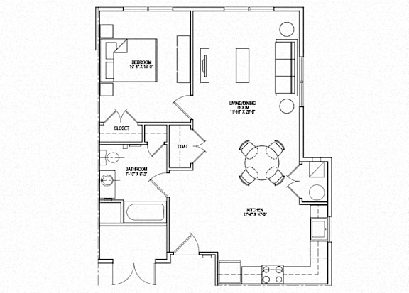 Southern Pines II Unit 1C Floor Plan Diagram