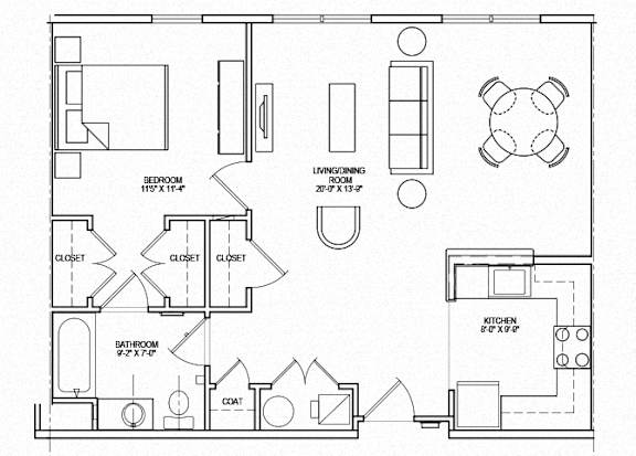 Southern Pines II Unit 1G Floor Plan Diagram