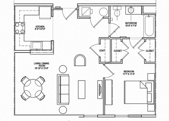 Southern Pines II Unit 1H Floor Plan Diagram